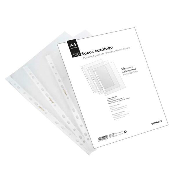 Bolsas Catálogo A4 030mic Ambar 100un